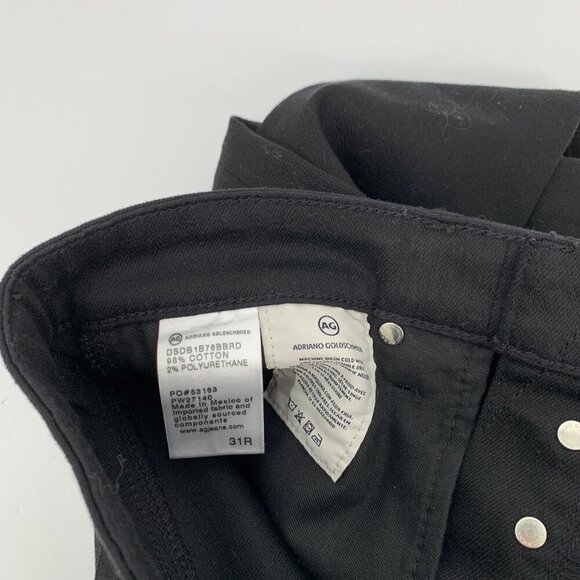AG Adriano Goldschmied Alexxis jeans slim straight black denim distressed new 31 - Picture 9 of 9